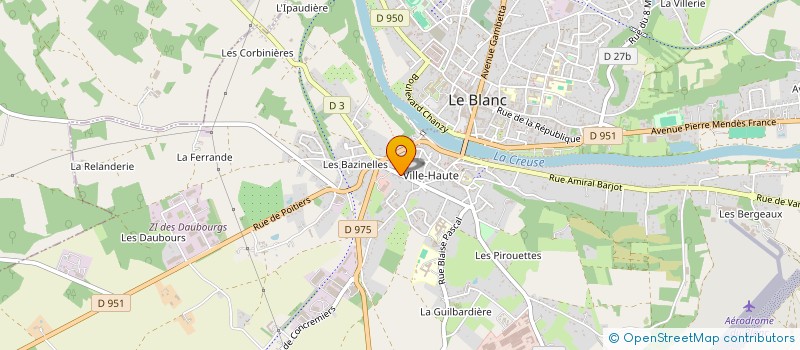 localisation de l'entreprise SCI DU CLOS MARIN à LE BLANC