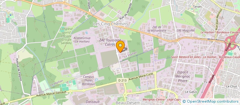 localisation de l'entreprise SCI DU CLUB EUROPEEN D ENTREPRISE  LE HAILLAN