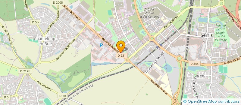 localisation de l'entreprise SCI DU CLUB MEDICAL  MONTEVRAIN