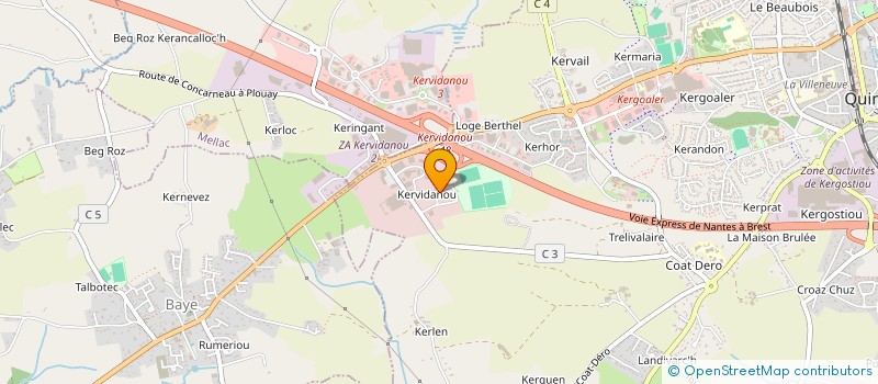 localisation de l'entreprise SCI DU COAT-KAER  QUIMPERLE