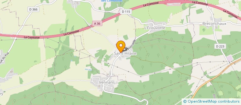 localisation de l'entreprise SCI DU COIN DU BAS  SAINT-HILAIRE