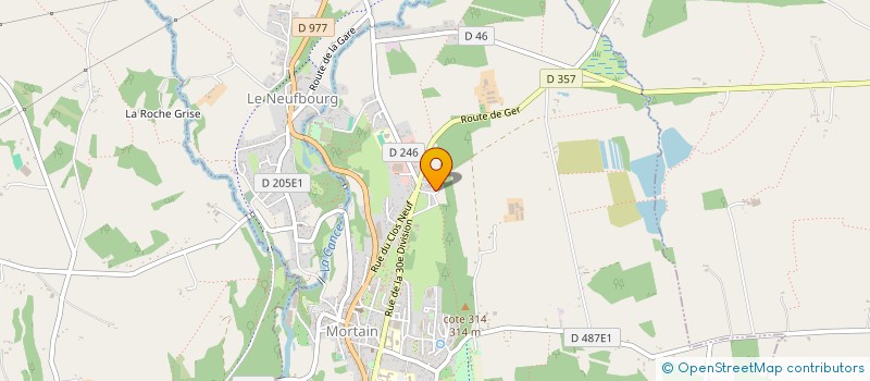 localisation de l'entreprise SCI DU COMMANDANT CLOUARD à MORTAIN-BOCAGE