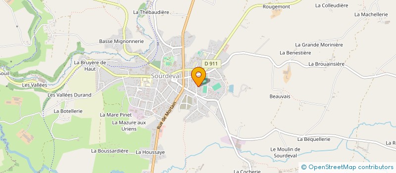 localisation de l'entreprise SCI DU COMMANDANT CLOUARD  SOURDEVAL