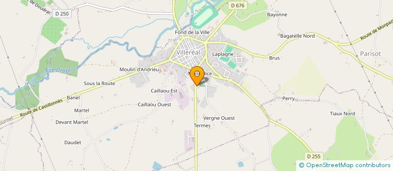 localisation de l'entreprise SCI DU COQ  VILLEREAL