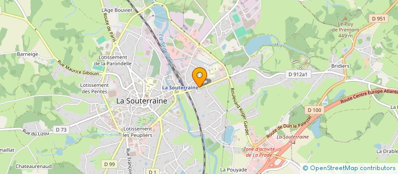 localisation de l'entreprise SCI DU COQ  LA SOUTERRAINE