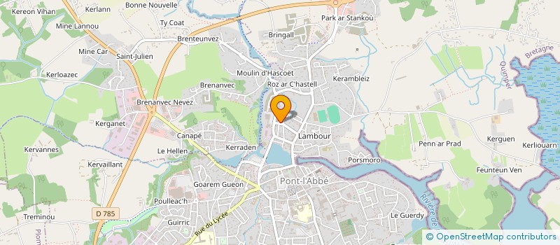 localisation de l'entreprise SCI DU COSQUER  PONT-L'ABBE