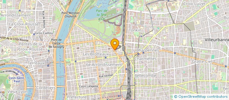 localisation de l'entreprise SCI DU COTE PARC  LYON