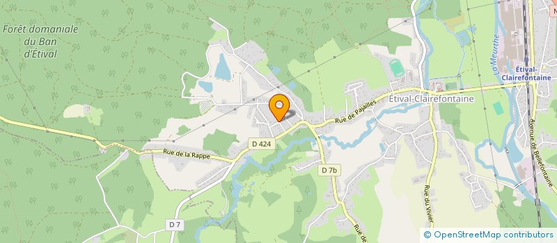localisation de l'entreprise SCI DU COTEAU à ETIVAL-CLAIREFONTAINE
