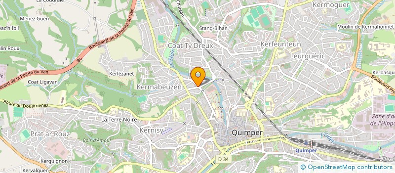 localisation de l'entreprise SCI DU COTEAU à QUIMPER