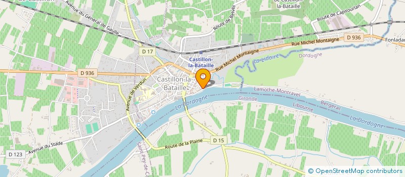 localisation de l'entreprise SCI DU COTEAU  CASTILLON-LA-BATAILLE