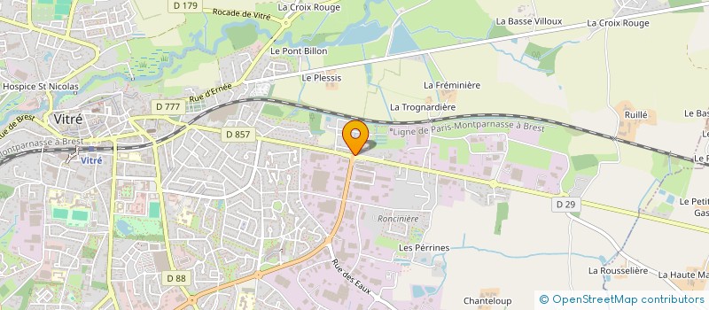localisation de l'entreprise SCI DU COTEAU  VITRE