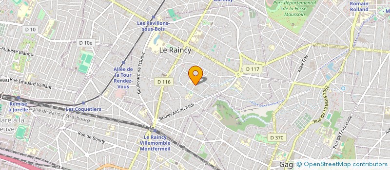 localisation de l'entreprise SCI DU COTEAU DES CHENES  LE RAINCY