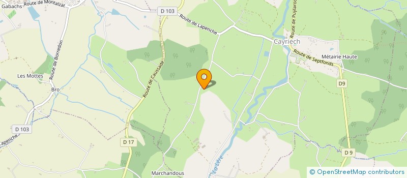 localisation de l'entreprise SCI DU COUANAC  CAYRIECH