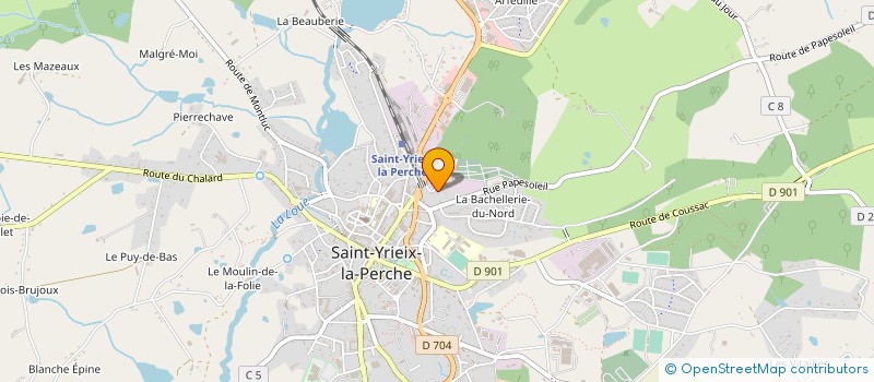localisation de l'entreprise SCI DU COUCHOU à SAINT-YRIEIX-LA-PERCHE