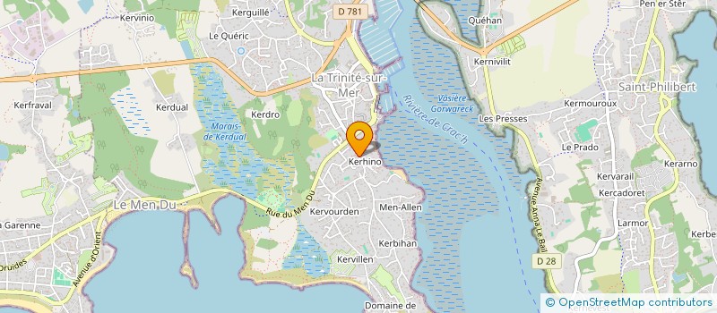 localisation de l'entreprise SCI DU COUEDIC  LA TRINITE-SUR-MER