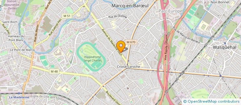 localisation de l'entreprise SCI DU COULOUBRIER à MARCQ-EN-BAROEUL