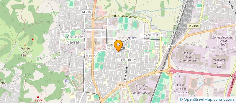 localisation de l'entreprise SCI DU COURAGE  CLERMONT-FERRAND