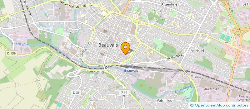 localisation de l'entreprise SCI DU COURS DE LA GARE  BEAUVAIS