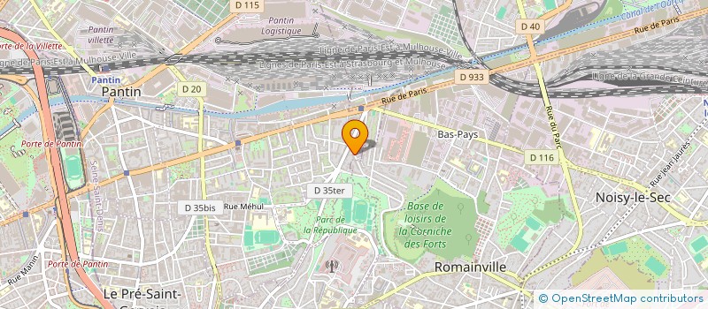 localisation de l'entreprise SCI DU CREDULON à PANTIN