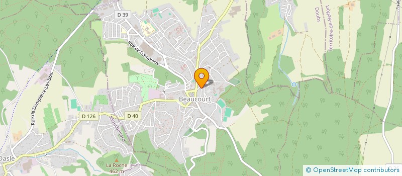 localisation de l'entreprise SCI DU CRET à BEAUCOURT