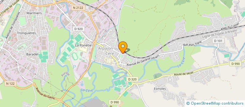 localisation de l'entreprise SCI DU CREUX à ARPAJON-SUR-CERE