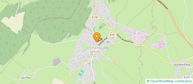 localisation de l'entreprise SCI DU CREVY  ORCHAMPS-VENNES