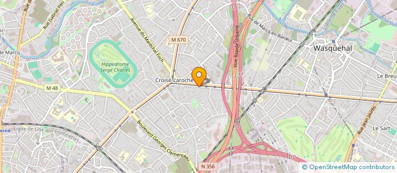 localisation de l'entreprise SCI DU CROISE LAROCHE à MARCQ-EN-BARŒUL