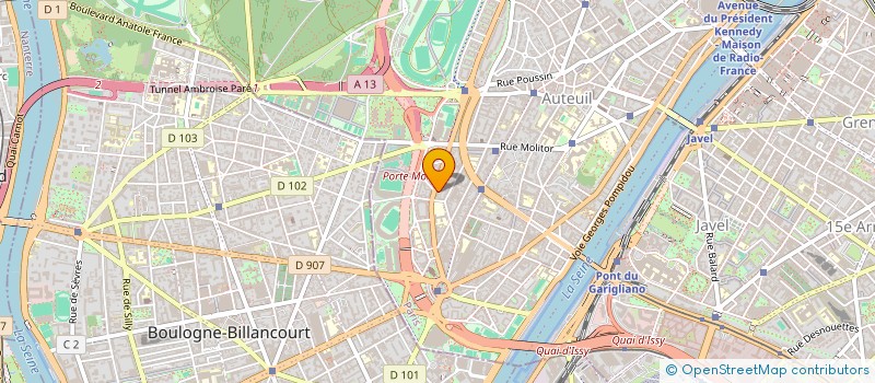 localisation de l'entreprise SCI DU CTRE COMM 101 103 BD J.JAURES à BOULOGNE-BILLANCOURT