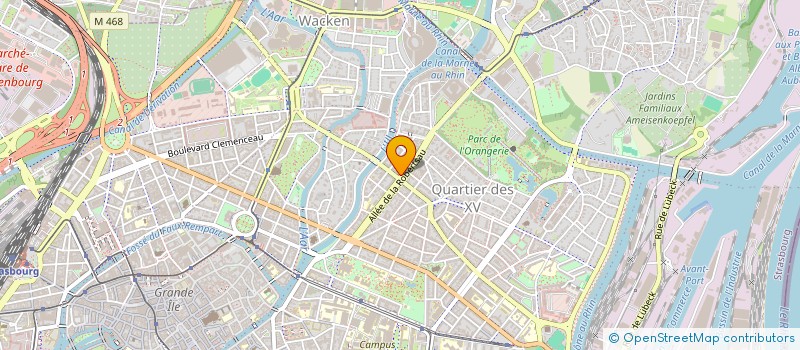 localisation de l'entreprise SCI DU CTRE MEDICAL CONSEIL DES QUINZE  STRASBOURG