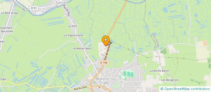 localisation de l'entreprise SCI DU DAIN  BEAUVOIR-SUR-MER