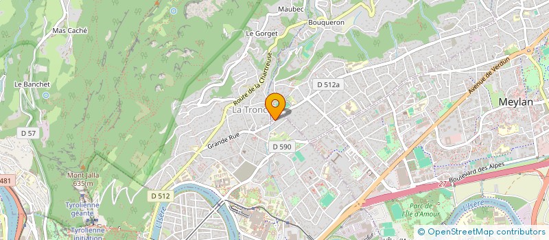 localisation de l'entreprise SCI DU DAUPHINE  LA TRONCHE