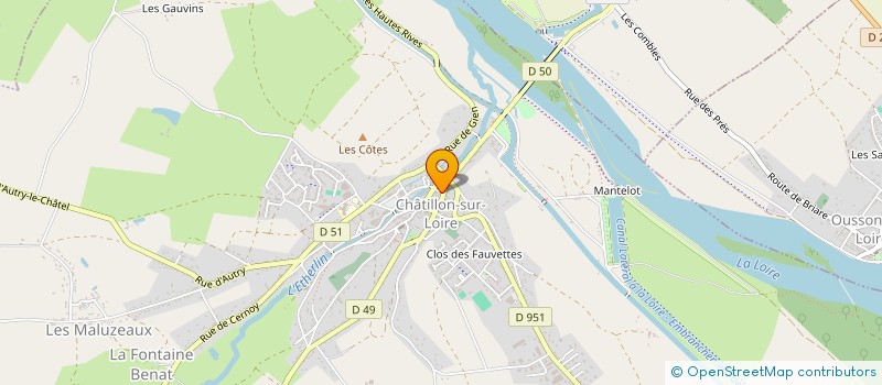 localisation de l'entreprise SCI DU DEPART à CHATILLON-SUR-LOIRE