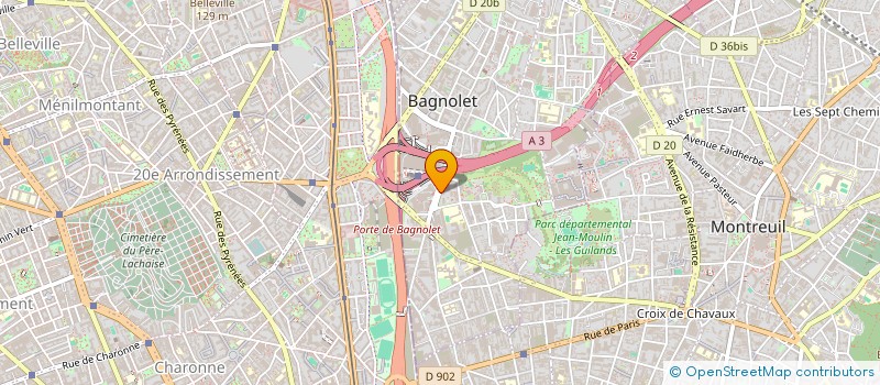 localisation de l'entreprise SCI DU DEVELOPPEMENT à BAGNOLET