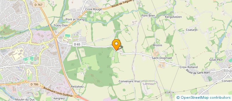 localisation de l'entreprise SCI DU DOMAINE DE KERIVON  LANNION