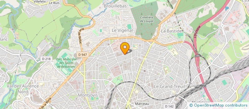 localisation de l'entreprise SCI DU DOMAINE DE LA BASTIDE à LIMOGES