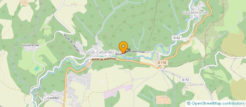 localisation de l'entreprise SCI DU DOMAINE DE LA BONDE  CUXAC-CABARDES