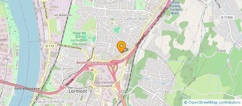 localisation de l'entreprise SCI DU DOMAINE DE LA MALUSSIERE  CARBON-BLANC