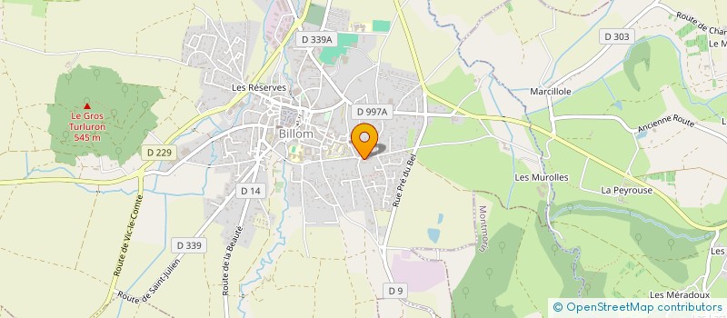 localisation de l'entreprise SCI DU DOMAINE DE LA RECLUSE  BILLOM