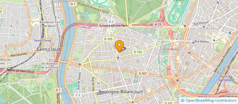 localisation de l'entreprise SCI DU DOMAINE DE MARCILLY à BOULOGNE-BILLANCOURT