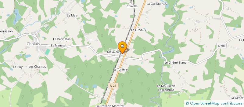 localisation de l'entreprise SCI DU DOMAINE DE MAVALEIX à CHALAIS