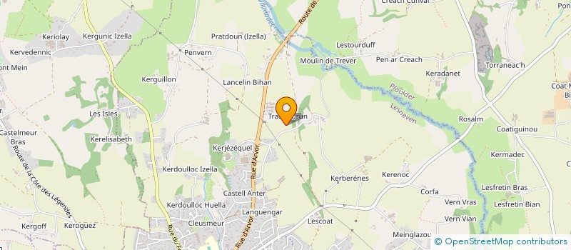 localisation de l'entreprise SCI DU DOMAINE DE TRAON GURUN  LESNEVEN