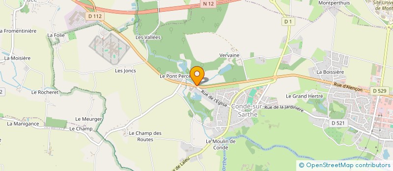 localisation de l'entreprise SCI DU DOMAINE DE VERVAINE à CONDE-SUR-SARTHE