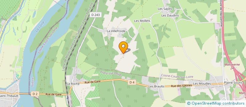 localisation de l'entreprise SCI DU DOMAINE DES COQUES à COSNE COURS SUR LOIRE