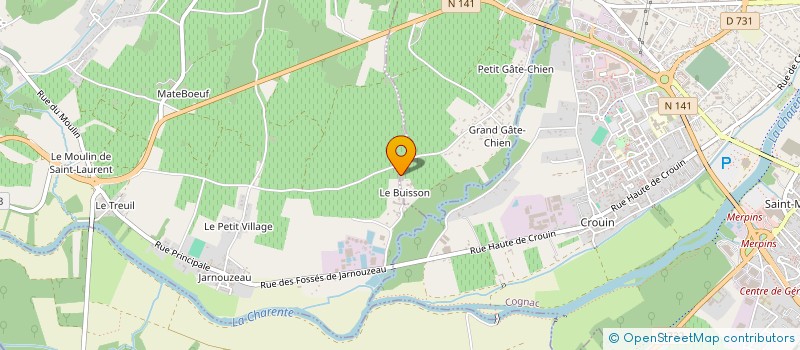 localisation de l'entreprise SCI DU DOMAINE DES DISTILLERIES à SAINT-LAURENT-DE-COGNAC