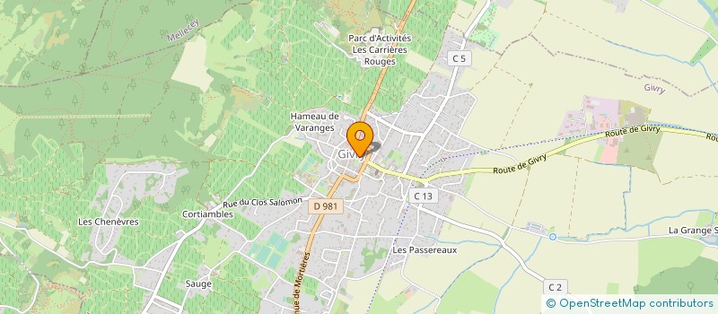 localisation de l'entreprise SCI DU DOMAINE THENARD à GIVRY
