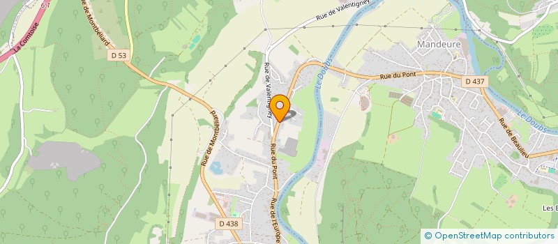 localisation de l'entreprise SCI DU DOUBS  MATHAY