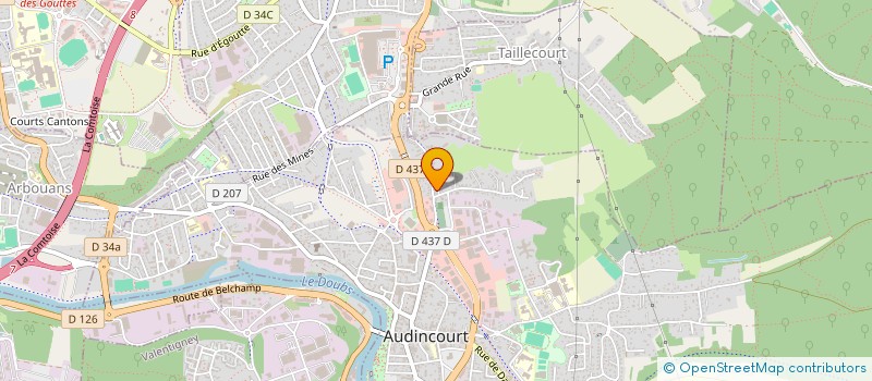 localisation de l'entreprise SCI DU DOUBS  AUDINCOURT