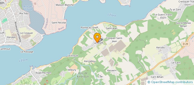 localisation de l'entreprise SCI DU DREFF  PLOUGASTEL-DAOULAS