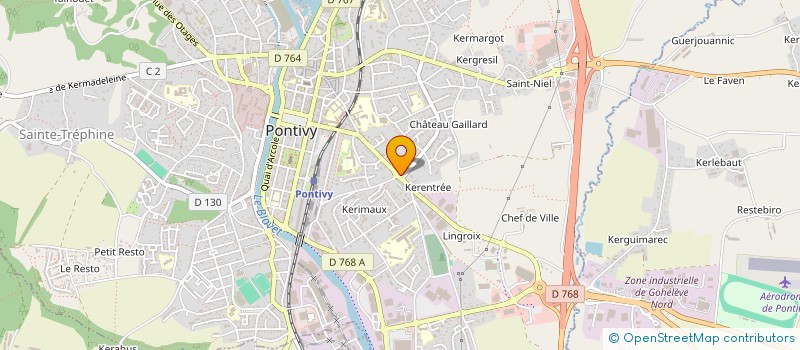 localisation de l'entreprise SCI DU FAODIC  PONTIVY