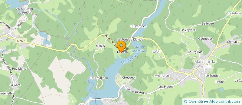 localisation de l'entreprise SCI DU FAOU à MARCILLAC-LA-CROISILLE